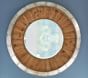 Wood &#38; Metal Round Mirror