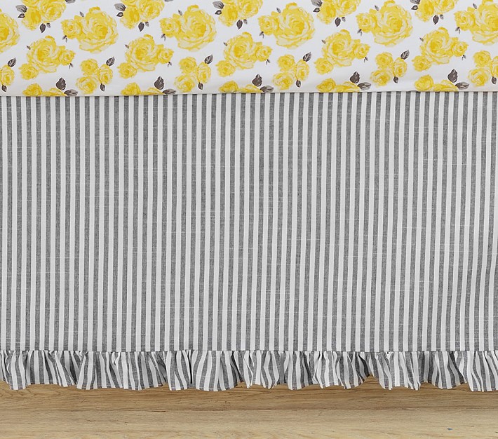 Emily &amp; Meritt Stripe Ruffle Crib Skirt