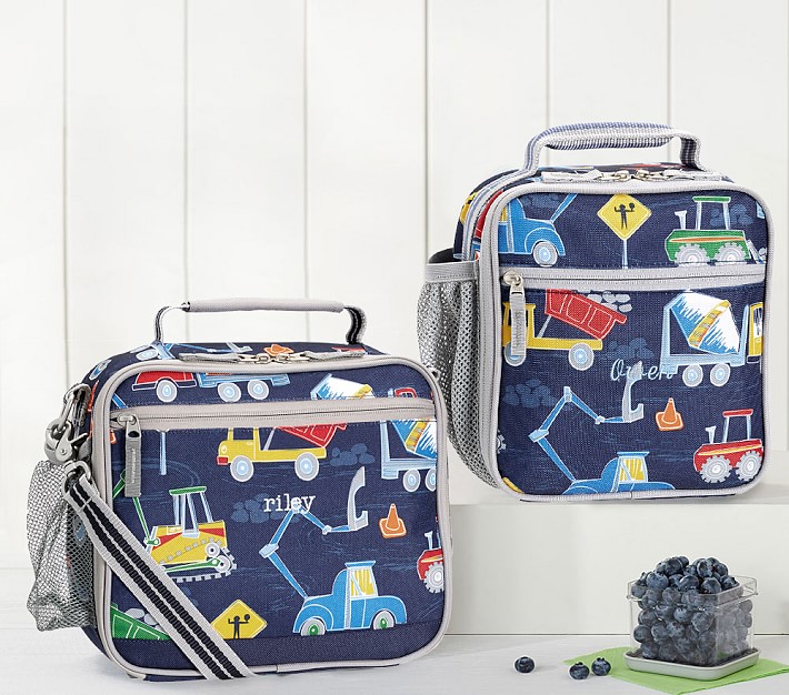 Mackenzie Navy/Gray Play Construction Lunch Box