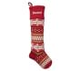 Red Candy Cane Classic Fair Isle Stocking