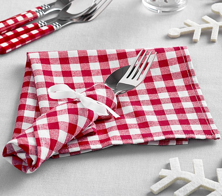 Red &amp; White Napkin