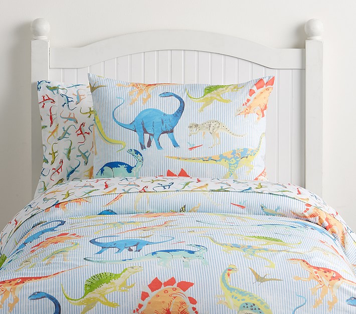 Trevor Dino Organic Duvet Cover &amp; Shams