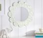 Green Scallop Capiz Mirror