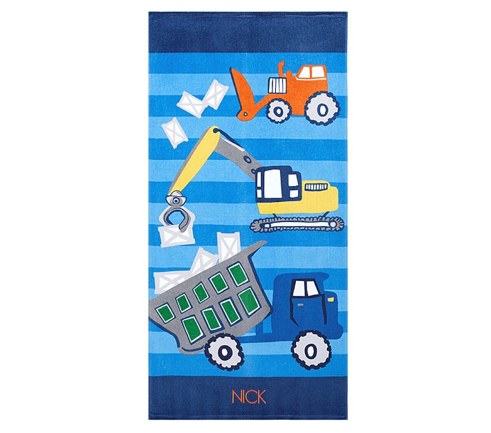 Classic Construction Kid Beach Towel