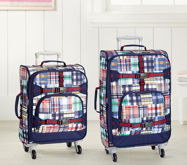 Mackenzie Navy Multi Madras Plaid Luggage