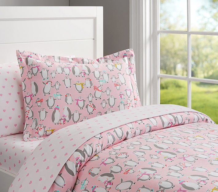 Penguin Flannel Duvet Cover &amp; Shams