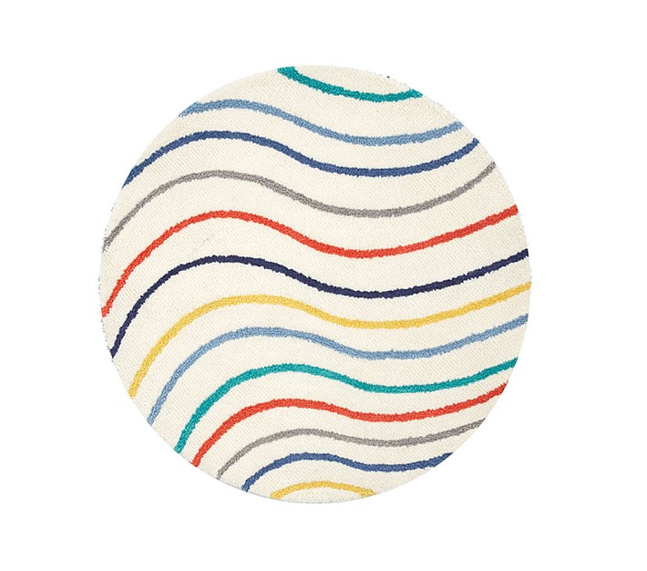 Rainbow Swirl Round Rug