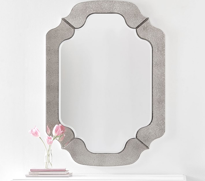 Antique Scalloped Mirror