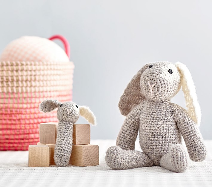 Bunny Knit Plush &#38; Rattle