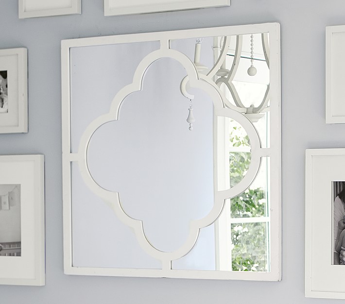 White Moroccan Tile Mirror