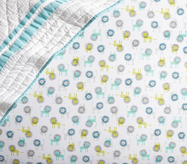 Harper Lion Crib Fitted Sheet