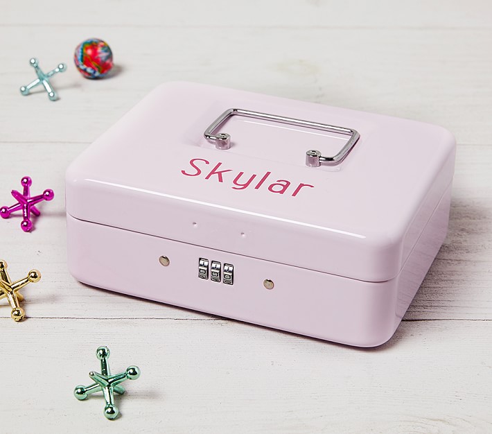 Pink Metal Lock Box