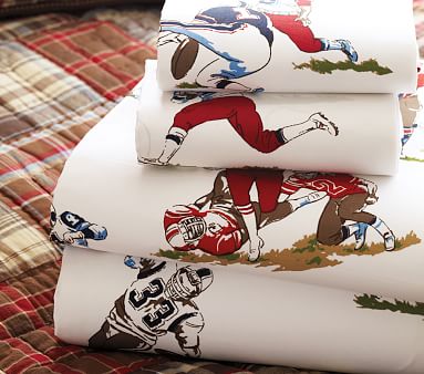 Pottery barn football sheets discount