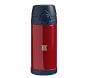 Mackenzie  Red Navy Trim Solid Water Bottle