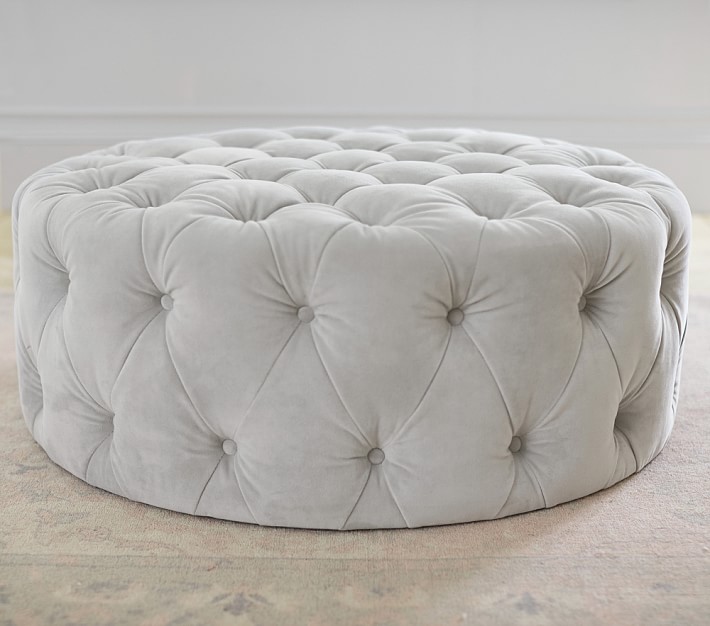 Monique Lhuillier Large Round Ottoman