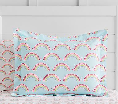 Pottery Barn kids Rainbow Duvet Cover top full/Queen duvet cover rainbows organic