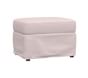 Slipcovered Wingback Ottoman Slipcover, Slipcover, Performance Heathered Basketweave, Blush,