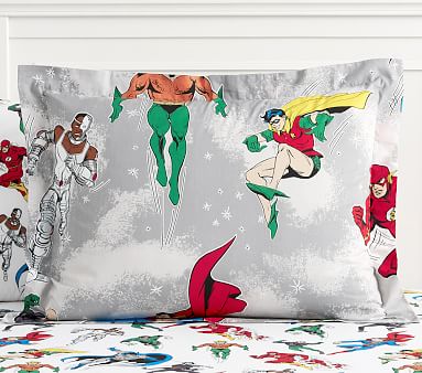 Justice league pottery barn Glow in deals the dark sheets