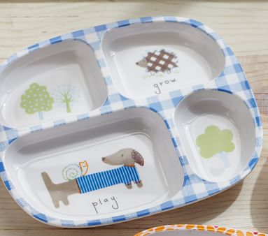 Hedgehog & Dog Divided Plate