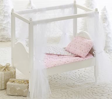 Pottery Barn Kids Doll good Bed and Bedding