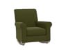 Charleston Convertible Rocker Distressed Velvet Olive