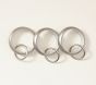 Quiet Glide Curtain Round Rings - Set of 10