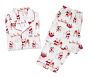 Adult White Santa Flannel Pajama Set