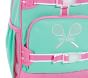 Mackenzie Solid Aqua With Pink Trim Backpacks