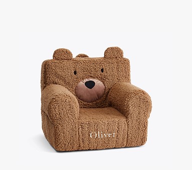 My First Anywhere Chair Caramel Sherpa Bear Pottery Barn Kids