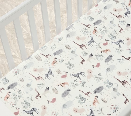 Safari Organic Cotton Tencel™ Crib Fitted Sheet 