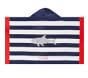 Shark Stripe Beach Hooded Towel