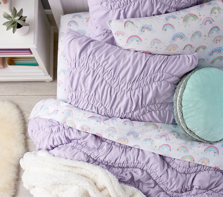 Rainbow Cloud Organic Sheet Set Pillowcases