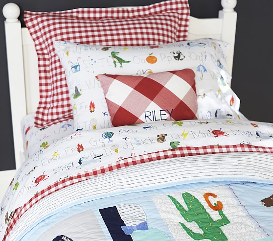ABC Toddler Sheet Set| Toddler Bedding | Pottery Barn Kids