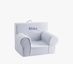 My First Anywhere Chair®, Navy Oxford Stripe Slipcover Only