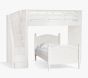 Catalina Single Stair Loft & Single Bed Set, Simply White