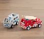 Wooden Light-Up Fire Truck Emergency Vehicle