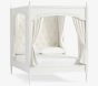 Blythe Carriage Bed with Curtains, Double, French White