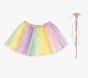 Sweet Wink Pastel Rainbow Tutu &amp; Rainbow Wand Kids Costume