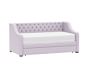 Tufted Daybed Daybed Single Chenille Plain Weave Washed Lilac