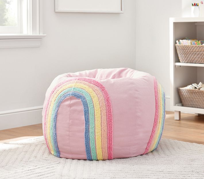 POTTERY BARN KIDS Linen Blend popular Locking Anywhere Bean Bag Covers Neon Color Block