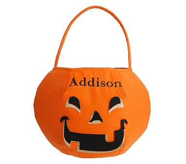 Pumpkin Glitter Trick Or Treat Bag Pottery Barn Kids