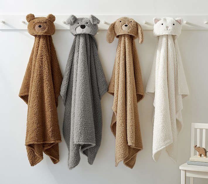 Sherpa Animal Hooded Blanket Collection