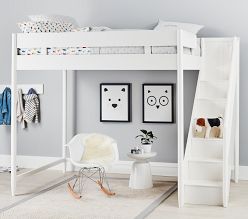 west elm x pbk Mid-Century Stair Loft Bed