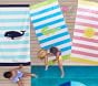 Alligator Aqua Stripe Kid Beach Towel