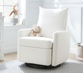 Beckett Small Spaces Manual Power Swivel Nursery Recliner Chair Pottery Barn Kids