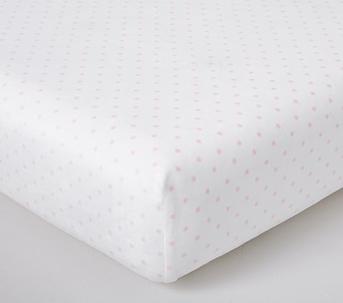 Chamois Pin Dot Girl Crib Sheets Pottery Barn Kids