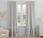 Evelyn Linen Blend Ruffle Bottom Blackout Curtain