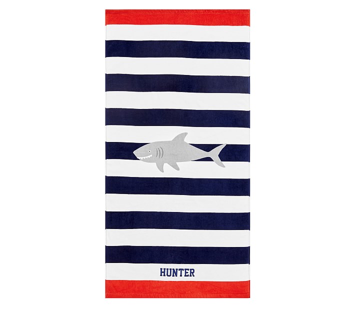 Shark Stripe Beach Towel