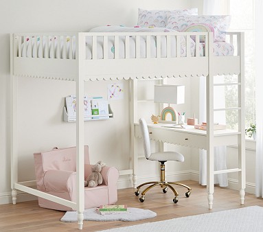 Penny Loft Bed Double French White