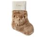 Teddy Bear Faux Fur Stocking